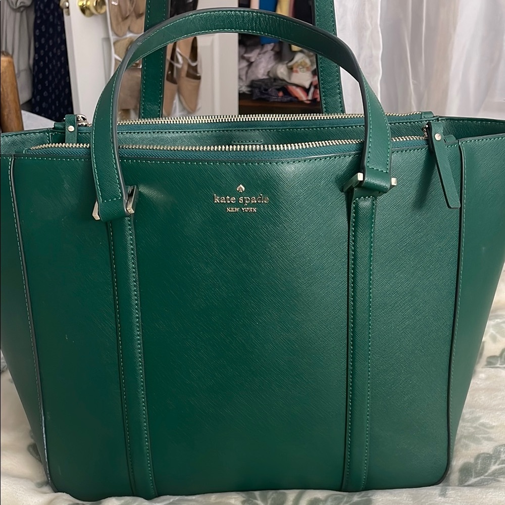 Kate Spade Forest Green Tote Bag